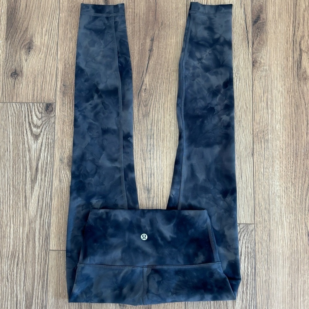Lululemon Wunder Train High Rise Tight Leggings Size 2 Diamond Dye Grey Graphite